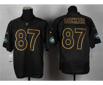 nike nfl jerseys new york jets #87 decker black[Elite gold lettering fashion][decker]