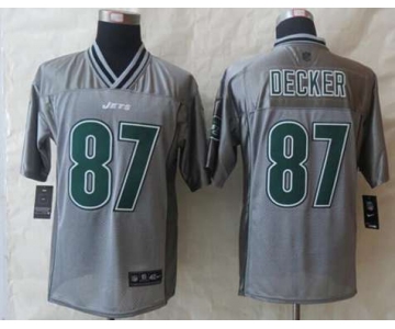 nike nfl jerseys new york jets #87 decker grey[Elite vapor][decker]