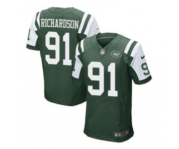 nike nfl jerseys new york jets #91 richardson green[Elite]