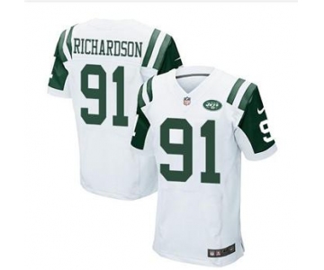 nike nfl jerseys new york jets #91 richardson white[Elite]