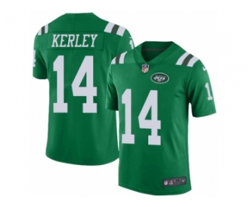 Men Nike New York Jets #14 Jeremy Kerley Limited Green Rush Vapor Untouchable NFL Jersey