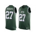 Men Nike New York Jets #27 Darryl Roberts Limited Green Player Name & Number Tank Top NFL Jersey