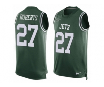 Men Nike New York Jets #27 Darryl Roberts Limited Green Player Name & Number Tank Top NFL Jersey