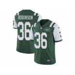 Men Nike New York Jets #36 Rashard Robinson Green Team Color Vapor Untouchable Limited Player NFL Jersey