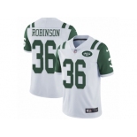 Men Nike New York Jets #36 Rashard Robinson White Vapor Untouchable Limited Player NFL Jersey