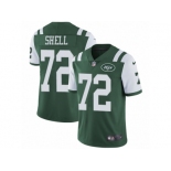 Men Nike New York Jets #72 Brandon Shell Green Team Color Vapor Untouchable Limited Player NFL Jersey