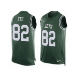 Men Nike New York Jets #82 Will Tye Limited Green Player Name & Number Tank Top NFL Jersey