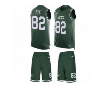 Men Nike New York Jets #82 Will Tye Limited Green Tank Top Suit NFL Jersey