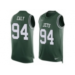 Men Nike New York Jets #94 Kony Ealy Limited Green Player Name & Number Tank Top NFL Jersey