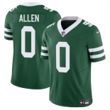 Men's New York Jets #0 Braelon Allen Green 2023 F.U.S.E Throwback Limited Stitched Jersey