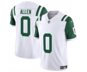 Men's New York Jets #0 Braelon Allen White Classic Alternate Vapor F.U.S.E. Limited Stitched Football Jersey