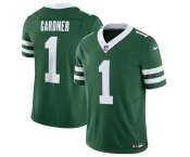 Men's New York Jets #1 Ahmad Sauce Gardner Green 2024 F.U.S.E. Vapor Limited Football Stitched Jersey