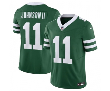 Men's New York Jets #11 Jermaine Johnson Green 2023 F.U.S.E Throwback Limited Football Stitched Jersey