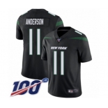 Men's New York Jets #11 Robby Anderson Black Alternate Vapor Untouchable Limited Player 100th Season Football Jersey