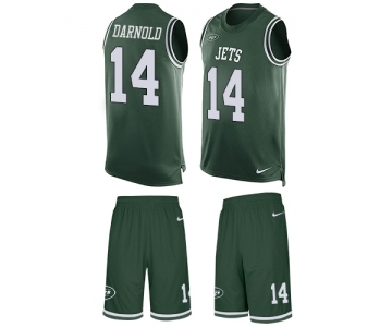 Men's New York Jets #14 Sam Darnold Limited Green Tank Top Suit Football Jersey