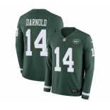 Men's New York Jets #14 Sam Darnold Limited Green Therma Long Sleeve Football Jersey