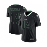 Men's New York Jets #14 Sam Darnold Limited Lights Out Black Rush Football Jersey