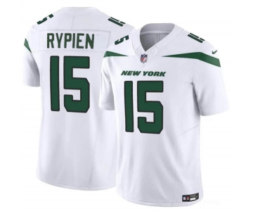 Men's New York Jets #15 Brett Rypien 2023 F.U.S.E. White Vapor Untouchable Limited Football Stitched Jersey