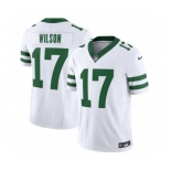 Men's New York Jets #17 Garrett Wilson White 2023 F.U.S.E. Vapor Limited Throwback Stitched Football Jersey