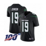 Men's New York Jets #19 Keyshawn Johnson Black Alternate Vapor Untouchable Limited Player 100th Season Football Jersey