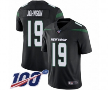 Men's New York Jets #19 Keyshawn Johnson Black Alternate Vapor Untouchable Limited Player 100th Season Football Jersey