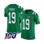 Men's New York Jets #19 Trevor Siemian Limited Green Rush Vapor Untouchable 100th Season Football Jersey