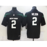 Men's New York Jets #2 Wilson Black Team Color Vapor Untouchable Limited Player Football Jersey