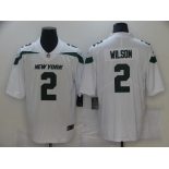 Men's New York Jets #2 Wilson White Team Color Vapor Untouchable Limited Player Football Jersey