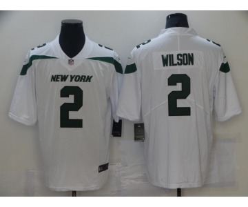 Men's New York Jets #2 Wilson White Team Color Vapor Untouchable Limited Player Football Jersey