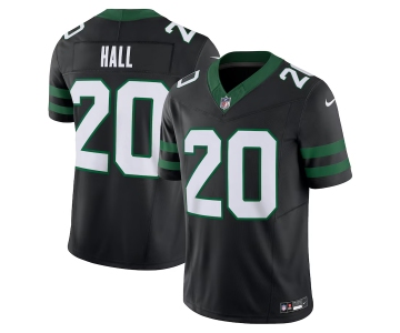 Men's New York Jets #20 Breece Hall Black 2023 F.U.S.E. Vapor Limited Throwback Stitched Football Jersey