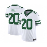 Men's New York Jets #20 Breece Hall White 2023 F.U.S.E. Vapor Limited Throwback Stitched Football Jersey