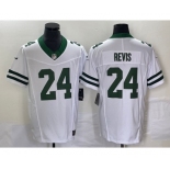 Men's New York Jets #24 Darrelle Revis White 2023 F.U.S.E. Vapor Limited Throwback Stitched Football Jersey