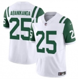 Men's New York Jets #25 Israel Abanikanda White Classic Alternate Vapor F.U.S.E. Limited Football Stitched Jersey