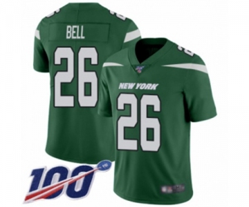 Men's New York Jets #26 Le'Veon Bell Green Team Color Vapor Untouchable Limited Player 100th Season Football Jersey