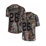 Men's New York Jets #26 Le'Veon Bell Limited Camo Rush Realtree Football Jersey