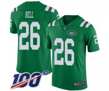 Men's New York Jets #26 Le'Veon Bell Limited Green Rush Vapor Untouchable 100th Season Football Jersey