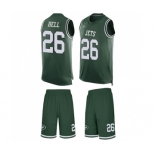 Men's New York Jets #26 Le'Veon Bell Limited Green Tank Top Suit Football Jersey