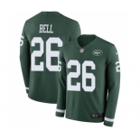 Men's New York Jets #26 Le'Veon Bell Limited Green Therma Long Sleeve Football Jersey