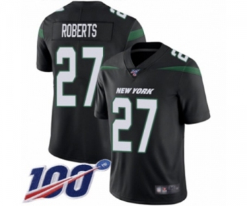 Men's New York Jets #27 Darryl Roberts Black Alternate Vapor Untouchable Limited Player 100th Season Football Jersey