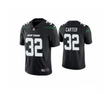 Men's New York Jets #32 Michael Carter 2021 Black Vapor Untouchable Limited Stitched Football Jersey