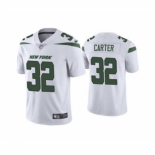 Men's New York Jets #32 Michael Carter 2021 White Vapor Untouchable Limited Stitched Football Jersey