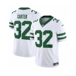 Men's New York Jets #32 Michael Carter White 2023 F.U.S.E. Vapor Limited Throwback Stitched Football Jersey