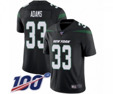 Men's New York Jets #33 Jamal Adams Black Alternate Vapor Untouchable Limited Player 100th Season Football Jersey