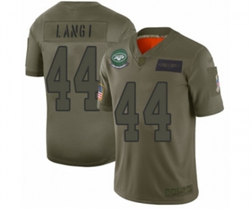 Men's New York Jets #44 Harvey Langi Limited Camo 2019 Salute to Service Football Jersey