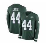 Men's New York Jets #44 Harvey Langi Limited Green Therma Long Sleeve Football Jersey