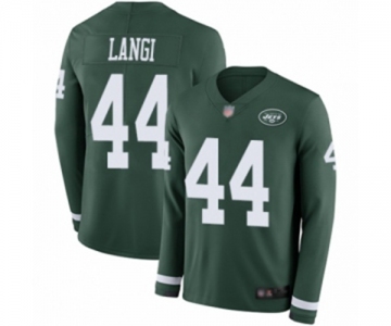 Men's New York Jets #44 Harvey Langi Limited Green Therma Long Sleeve Football Jersey