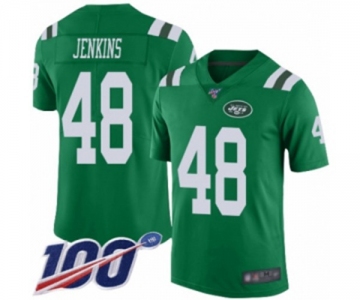 Men's New York Jets #48 Jordan Jenkins Limited Green Rush Vapor Untouchable 100th Season Football Jersey