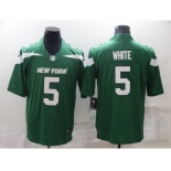 Men's New York Jets #5 Mike White Green Vapor Untouchable Limited Stitched Jersey