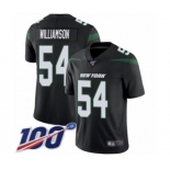 Men's New York Jets #54 Avery Williamson Black Alternate Vapor Untouchable Limited Player 100th Season Football Jersey