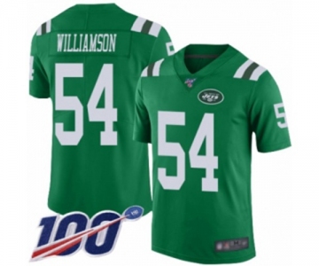 Men's New York Jets #54 Avery Williamson Limited Green Rush Vapor Untouchable 100th Season Football Jersey